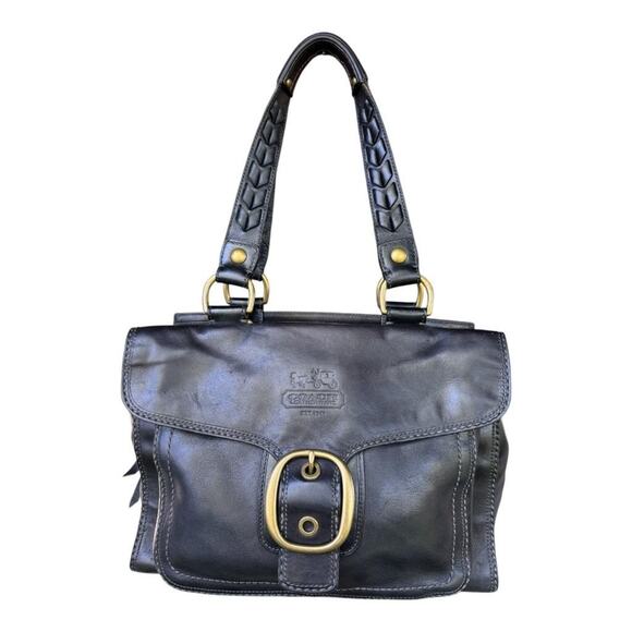 Vintage COACH Legacy Black Leather Satchel Shoulder Bag 11420 - Picture 1 of 10